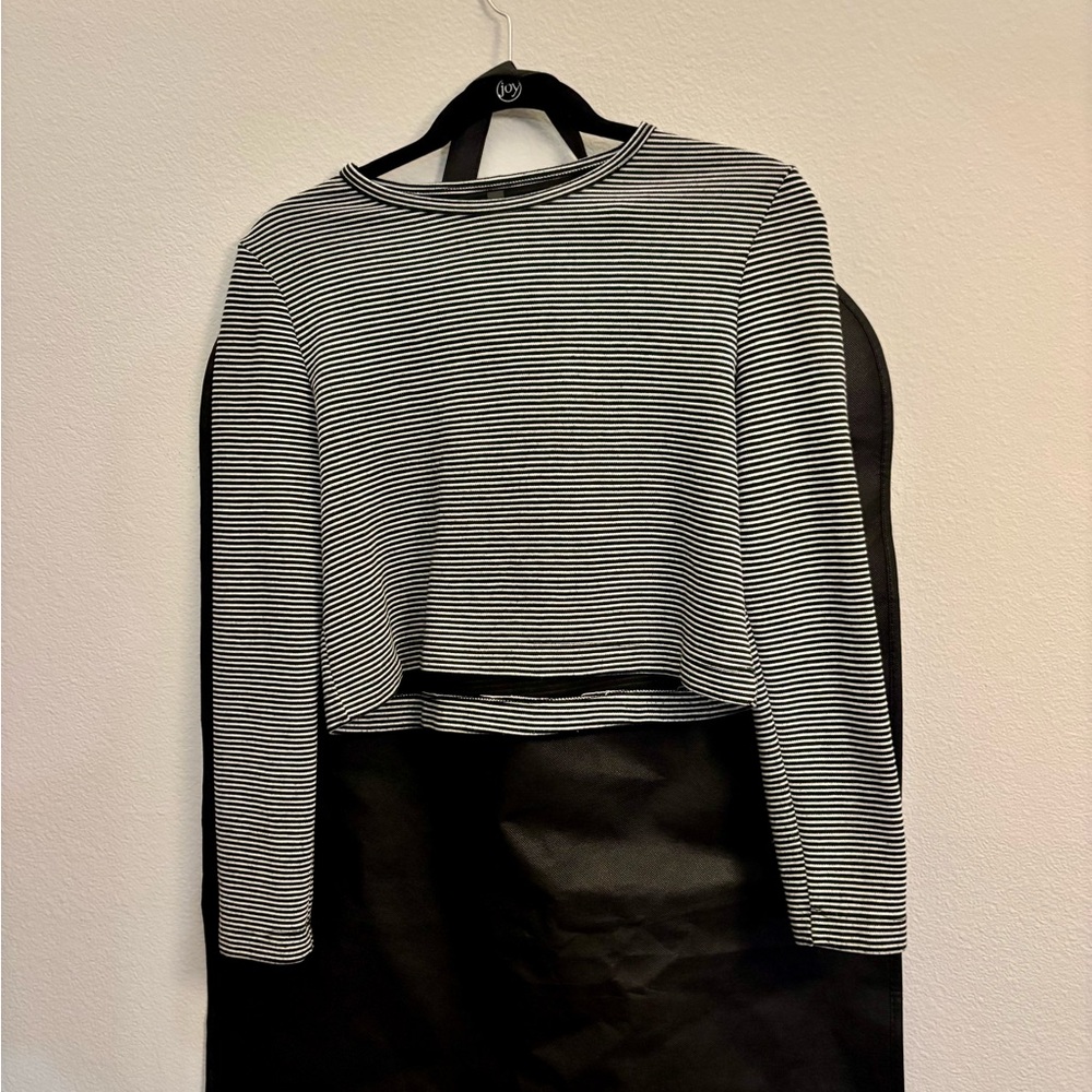 Mathiasen Striped Long-Sleeve Cropped Top
